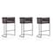 Manhattan Comfort Cosmopolitan Barstool in Pebble and Black (Set of 3) 3-BS015-PE - alternate 1